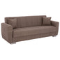ΗΜ3240.02- 215x80x77cm, 3-seater sofabed, beige image 1