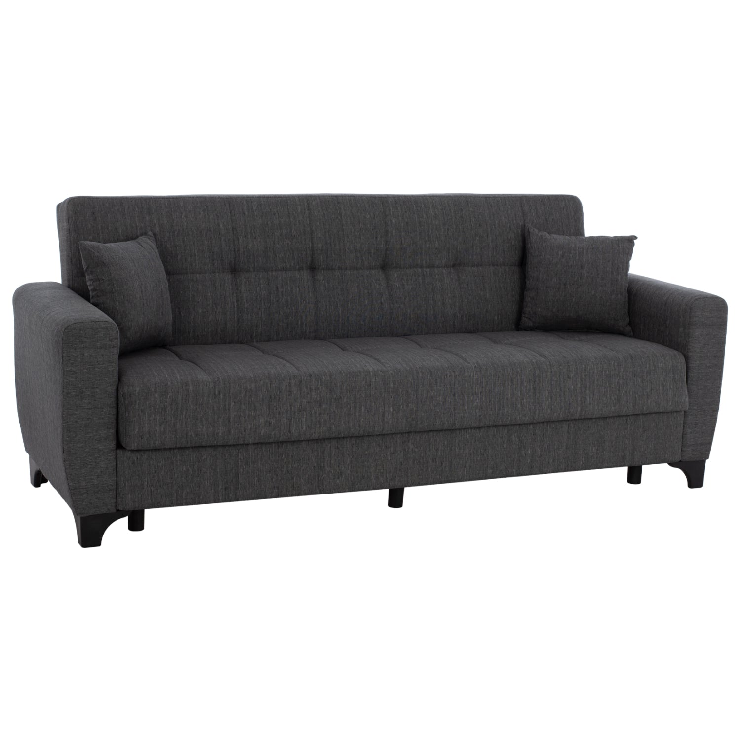 HM3242.03 sofa-bed, storage space, grey, 215x84x88cm, tall back image 1