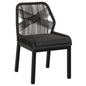CHAIR ALUMINUM HOWARD BLACK WITH ROPE DARK GREY 56x60x83Hcm.HM5547.03 image 1