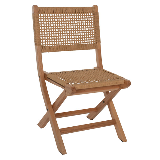 FOLDING CHAIR MADE OF BEECH WOOD AND ROPE IN NATURAL 47X58X84Hcm.HM9411.01 image 1