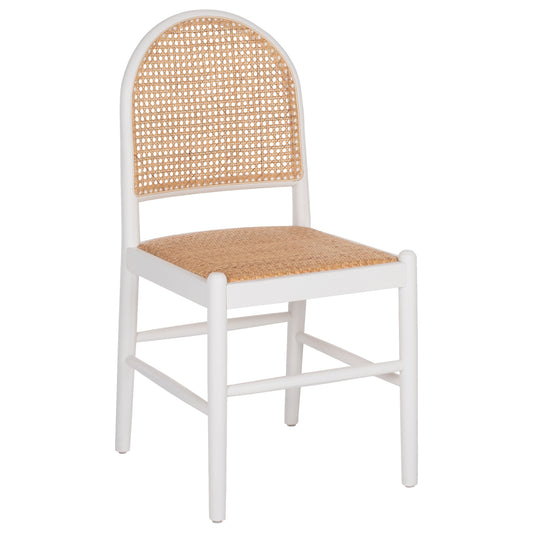 CHAIR BEECH WOOD WHITE-RATTAN BEIGE HM9407.03 43x50x87Hcm. image 1