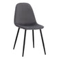 Dining Chair Leonardo Velvet Grey with metallic legs HM00100.01 45x53x85 cm. image 1