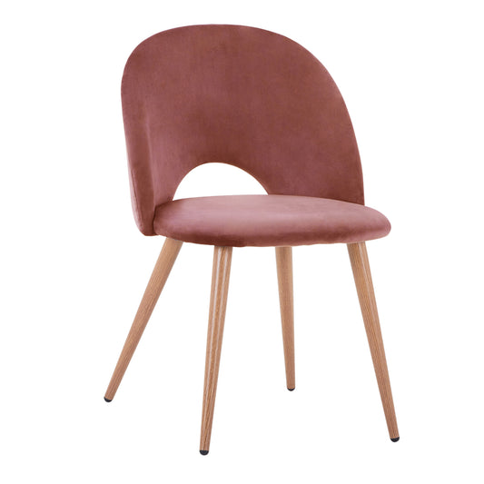 Dining Chair Velvet rotten apple and metallic legs HM8544.02 52x49,5x77 cm image 1