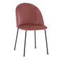 CHAIR VELVET DUSTY PINK AND METAL LEGS BLACK MATTE HM8545.02 image 1