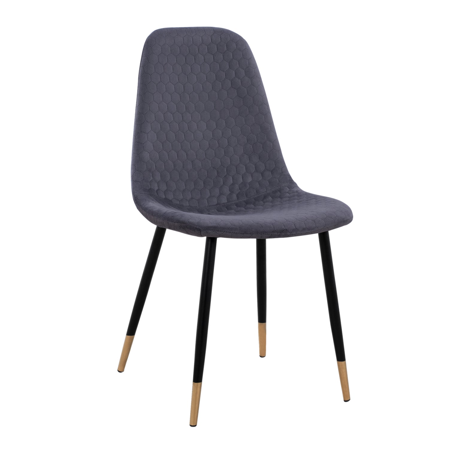 Chair Lucille HM8552.01 from Velvet Grey and metallic frame 45x56x81cm image 1