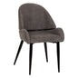 CHAIR SARKY HM8585.01 BOUCLE GREY FABRIC-BLACK METAL LEGS 55x62x89Hcm. image 1