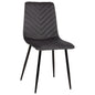 DINING CHAIR LATRELL HM8587.01 GREY VELVET & BLACK METAL LEGS 43x54x88Hcm. image 1