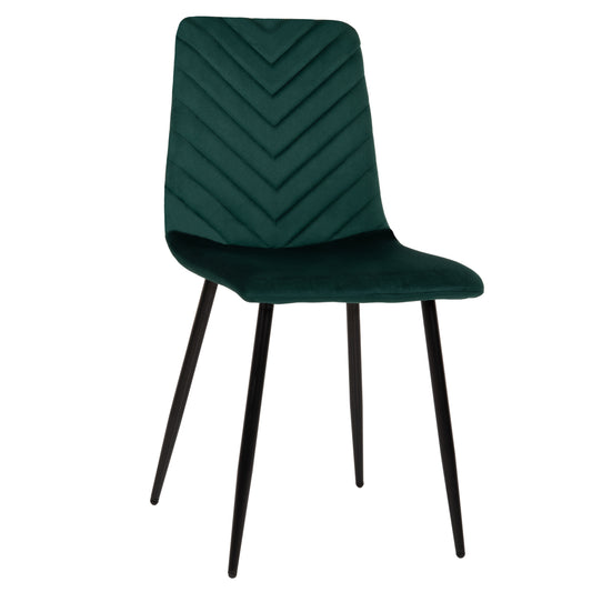 DINING CHAIR LATRELL HM8587.03 CYPRESS GREEN VELVET & BLACK METAL LEGS 43x54x88Hcm. image 1