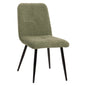 CHAIR SHELLY HM8590.03 TEDDY FABRIC IN PISTACHIO GREEN-BLACK METAL LEGS 48x64x87Hcm. image 1