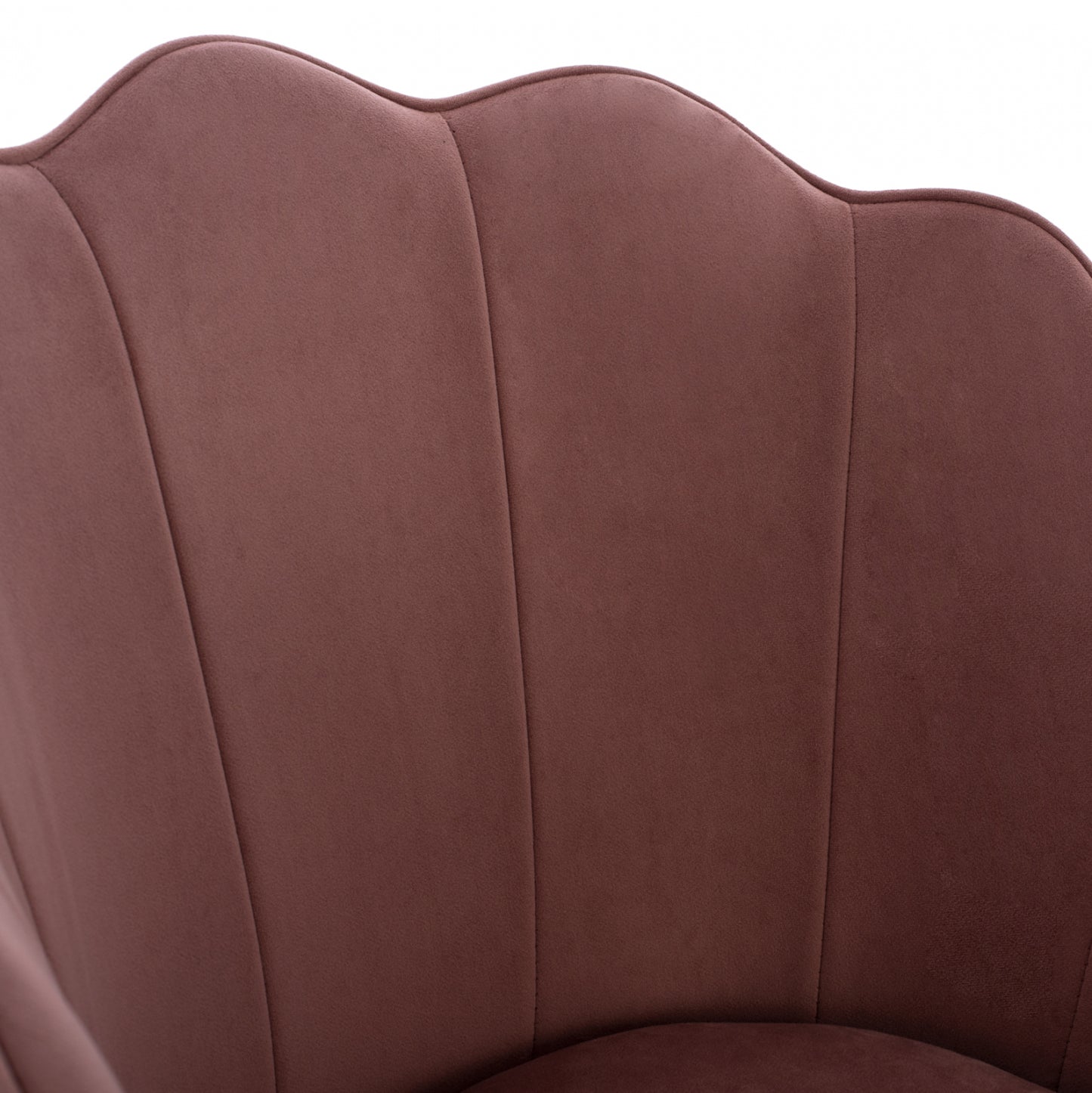 Ст chair с велур в розов цвят и златна рамка 48x48x85 см