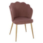 CHAIR HM8737.02 VELVET DUSTY PINK WITH METAL GOLD FRAME 48x48x85 cm. image 1