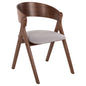 DINING CHAIR NEKKER HM9739.02 RUBBERWOOD IN WALNUT COLOR-GREY FABRIC SEAT 56x55x78Hcm. image 1