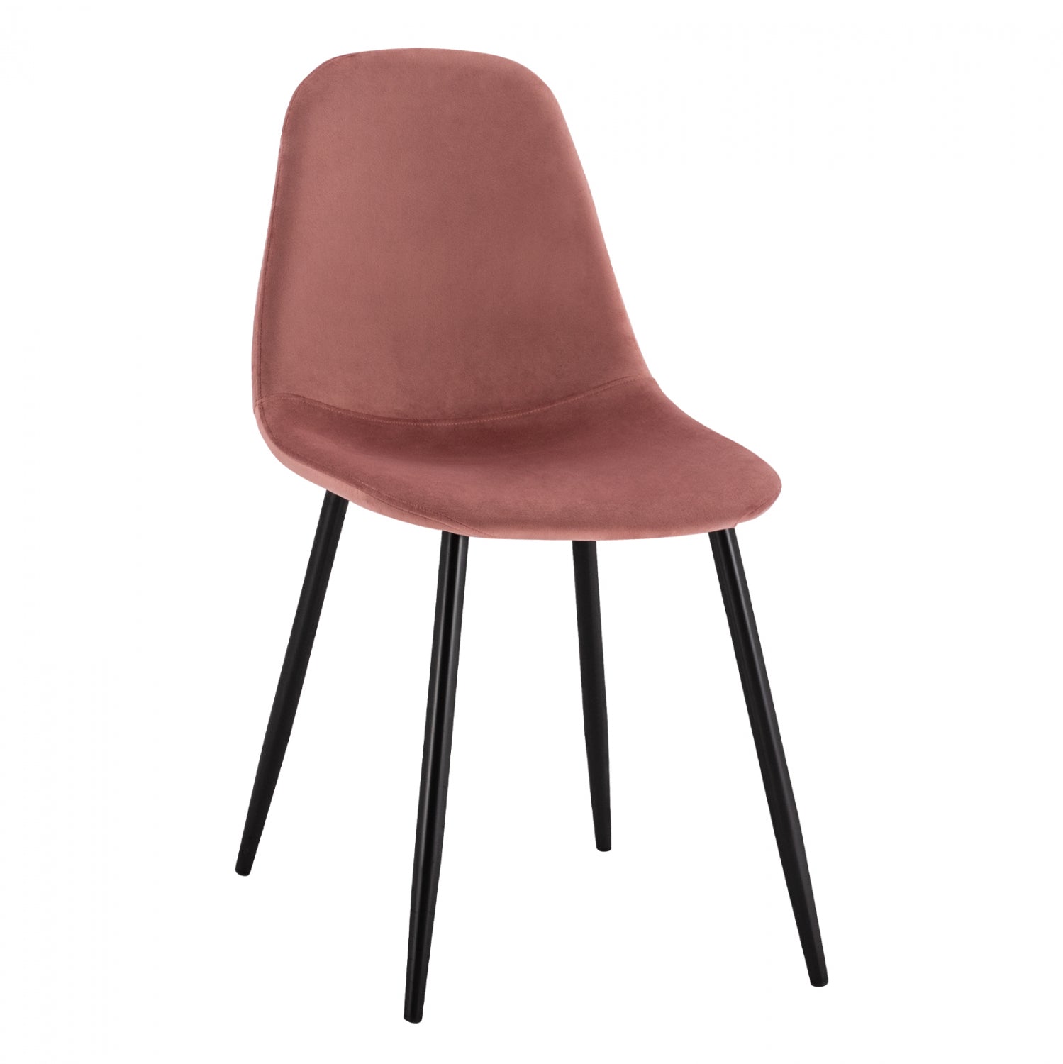 Dining Chair Leonardo Rotten apple velvet with metallic legs HM00100.02 45x53x85 cm. image 1