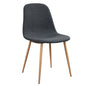 Dining chair Leonardo HM00100.10 with metallic legs and grey fabric 45x54x84Υ cm image 1