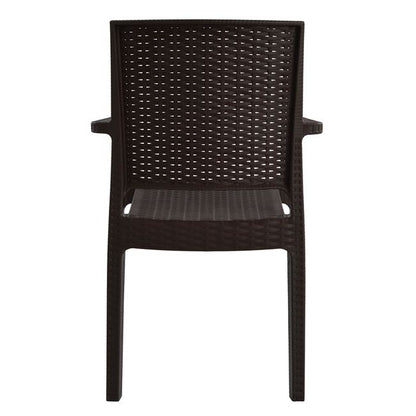 Chair with arms Polypropylene Dark Brown HM5134.02 57x55,5x89 cm