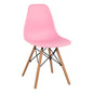 Chair with wooden legs and seat Twist PP Pink HM8460.05 46x50x82 cm image 1