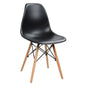 Chair with wooden legs and seat Twist PP black HM8460.02 46x50x82 cm image 1