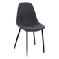 Dining chair Leonardo HM00100.16 with metallic legs and dark grey fabric 43,5x59x84 cm. image 1