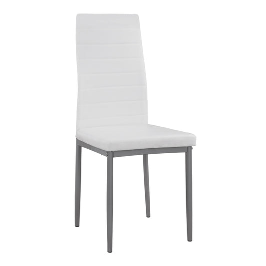 Metallic chair Lady HM0037.11 White PU Metalic Frame K/D 40x48x95 cm image 1