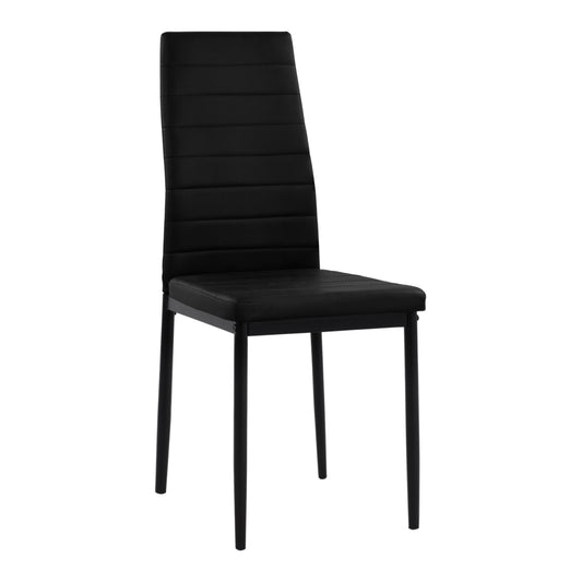 Metallic chair Lady HM0037.12 Black PU Metallic Frame K/D 40x48x95 cm image 1