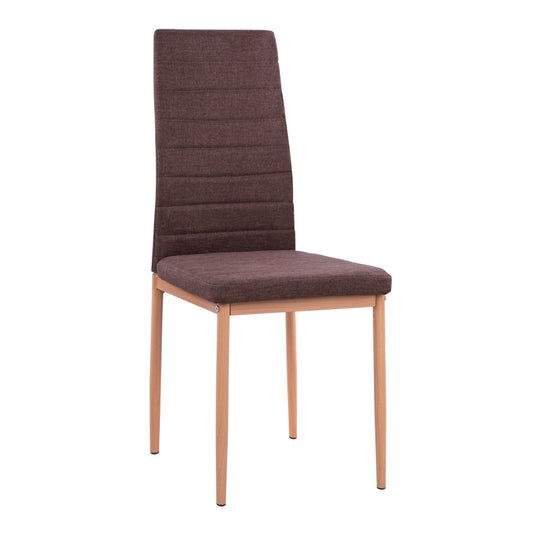 Metallic chair Lady HM0037.13 Brown fabric with metallic frame K/D 40x48x95 cm image 1