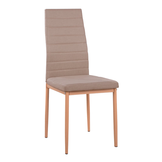Metallic Chair Lady HM0037.14 Beige Fabric with metallic frame K/D 40x48x95 cm image 1