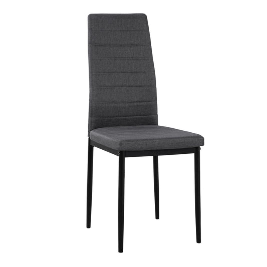 Metallic Chair Lady HM0037.20 Grey fabric with metallic frame K/D 40x48x95 image 1