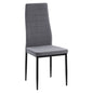 METAL CHAIR HM0037.31 GRAY VELVET WITH METAL FRAME K/D image 1