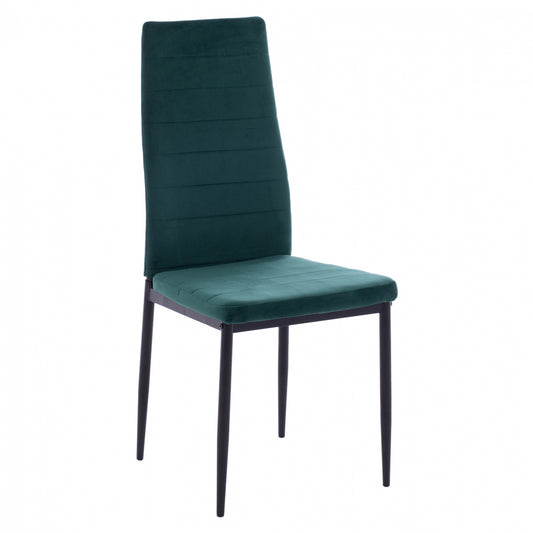 METAL CHAIR HM0037.33 GREEN VELVET WITH METAL FRAME K/D image 1