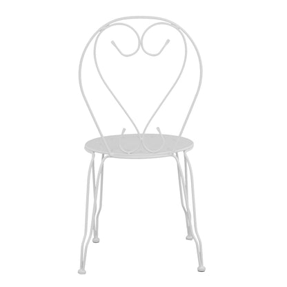 Metallic chair Amore White 42x48x90 cm HM5007.12