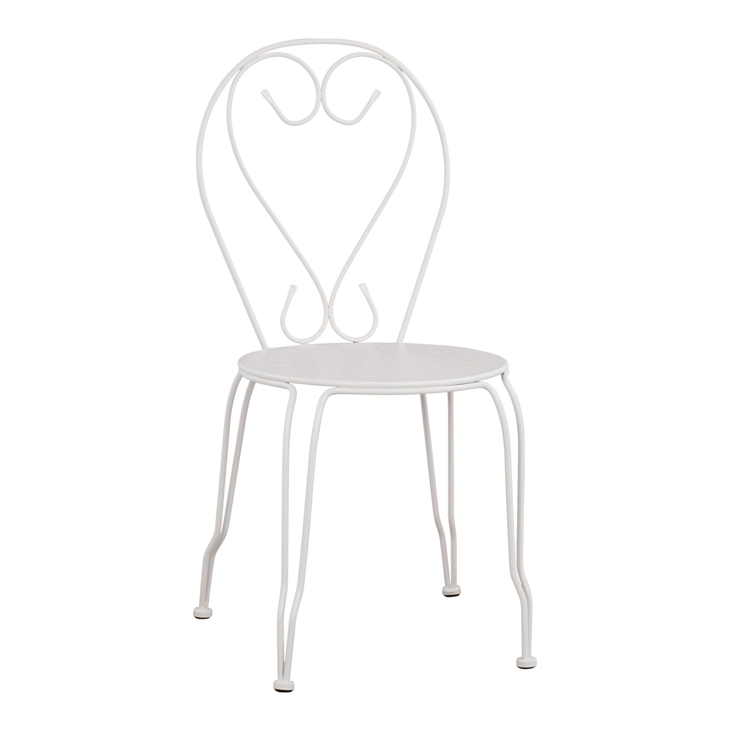 Metallic chair Amore White 42x48x90 cm HM5007.12 image 1