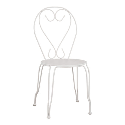Metallic chair Amore White 42x48x90 cm HM5007.12 image 1