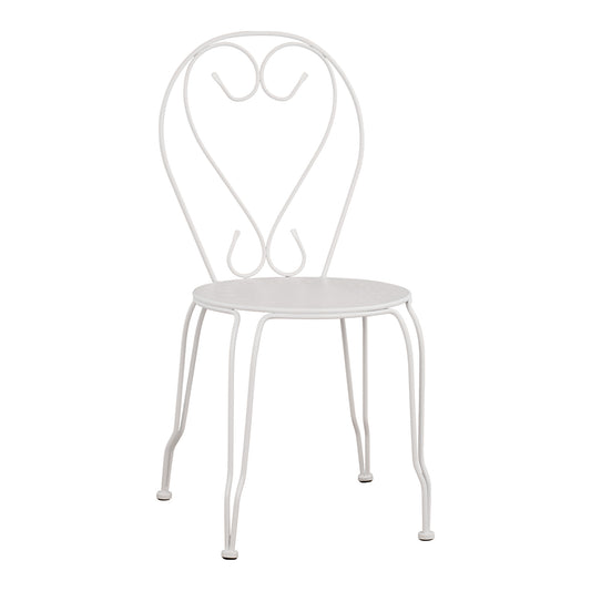 Metallic chair Amore White 42x48x90 cm HM5007.12 image 1