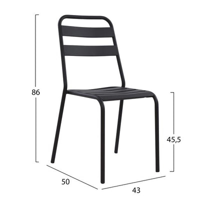 Metallic chair Black Jason HM5177.01 43x50x86cm