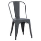 Metallic chair MELITA HM8641.10 in grey 43x50x82Hcm image 1