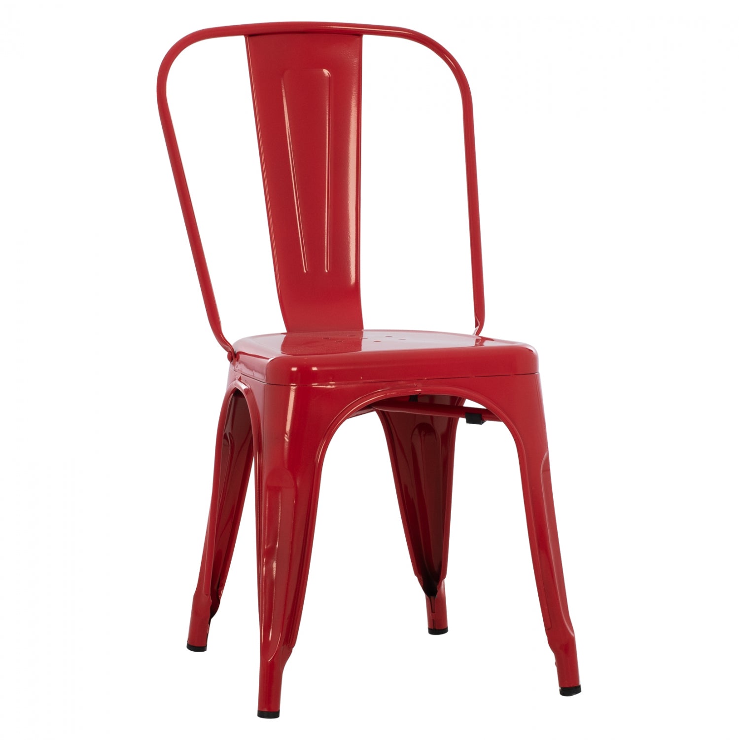 DINING CHAIR MELITA HM8641.04 METAL IN RED COLOR 43x50x82Hcm. image 1