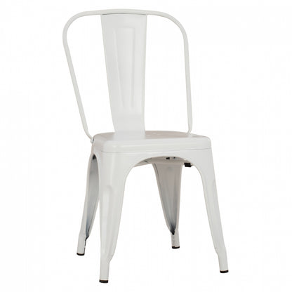 Metallic chair MELITA HM8641.21 in WHITE matte 43x50x82Ηcm image 1