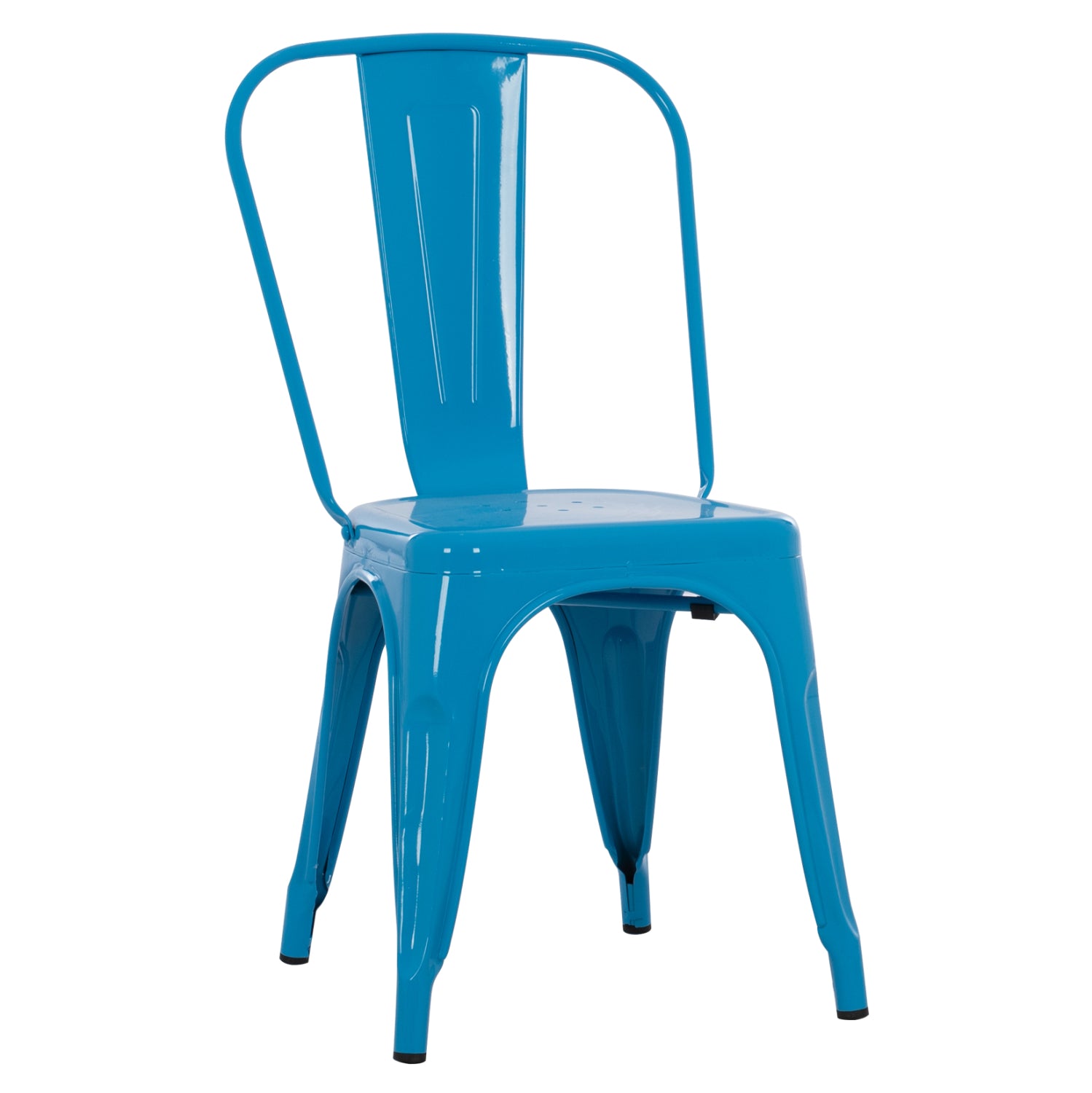 DINING CHAIR MELITA HM8641.08 METAL IN BLUE COLOR 43x50x82Hcm. image 1