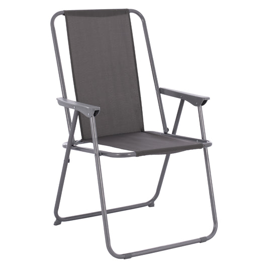 BEACH CHAIR HM5148.01, GREY FABRIC, METAL FRAME, HIGH BACK image 1