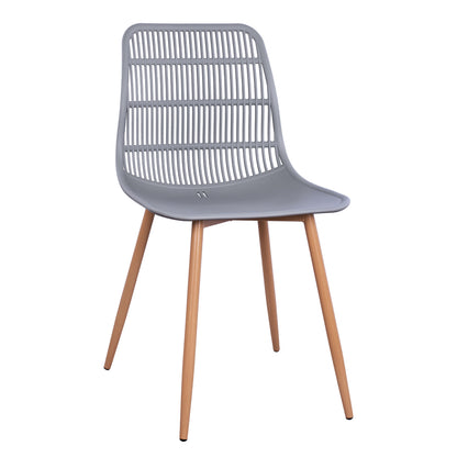 Polypropylene Chair Giosseta HM8513.10 Grey with Metallic Legs 46x51x84cm image 1
