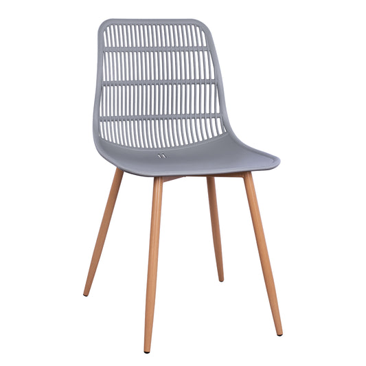 Polypropylene Chair Giosseta HM8513.10 Grey with Metallic Legs 46x51x84cm image 1