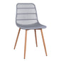 Polypropylene Chair Giosseta HM8513.10 Grey with Metallic Legs 46x51x84cm image 1