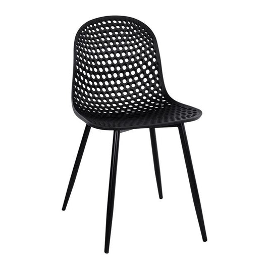 Polypropylene Armchair Milana HM8512.02 Black with Metallic Legs45x51x84 cm image 1