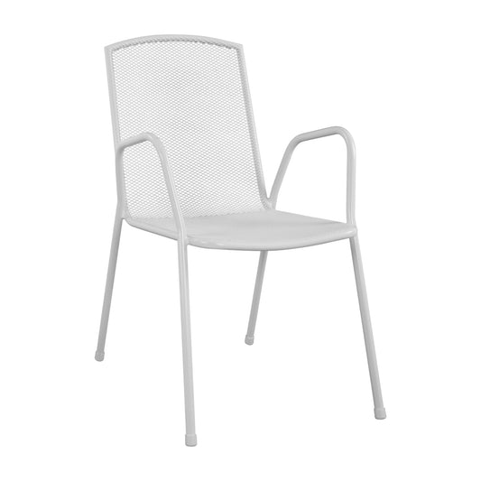 Armchair Metallic White HM5005.02 54x62x89 cm. image 1