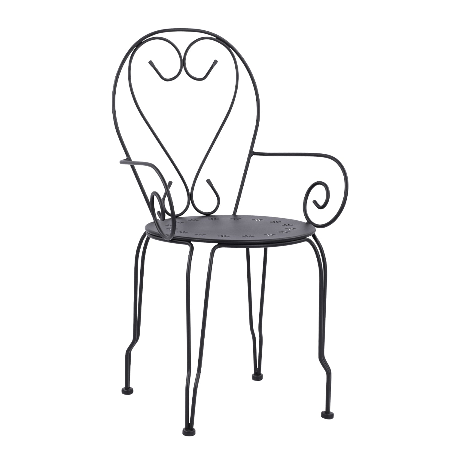 Metallic armchair Amore Black color HM5008.11 49x48x90 cm image 1