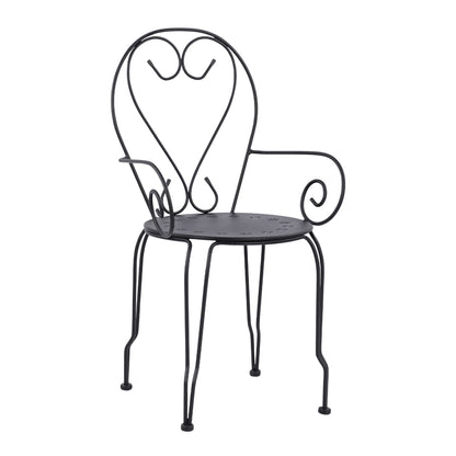 Metallic armchair Amore Black color HM5008.11 49x48x90 cm image 1