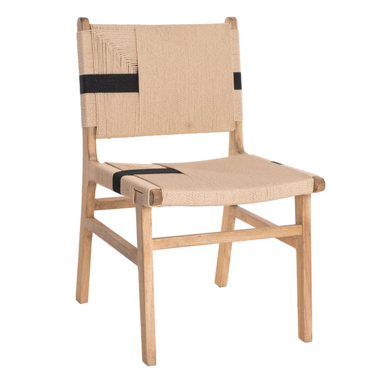 LEISURE CHAIR RUBBERWOOD AND ROPE IN NATURAL RUSTIC COLOR 50x60x88Hcm.HM9323.01 image 1
