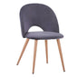 Dining Chair Velvet Grey with metallic legs HM8544.01 52x49,5x77 cm image 1