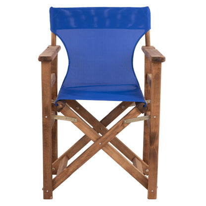 Director's chair Limnos Walnut with textline Blue HM10368.01