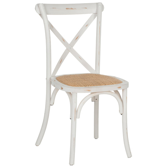 Chair Owen Stackable Wooden from Beech wood White Wash Color with crossed back HM8575.04 45x55,5x90 cm image 1